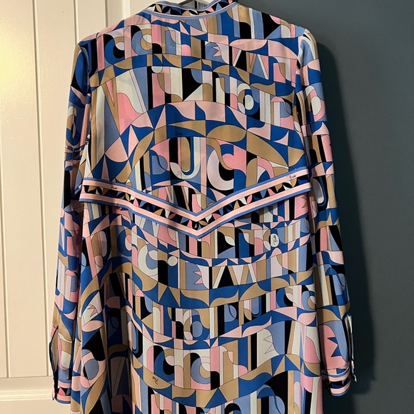 Emilio Pucci Geometric Patterned Button Down Dress - Picture 6 of 8